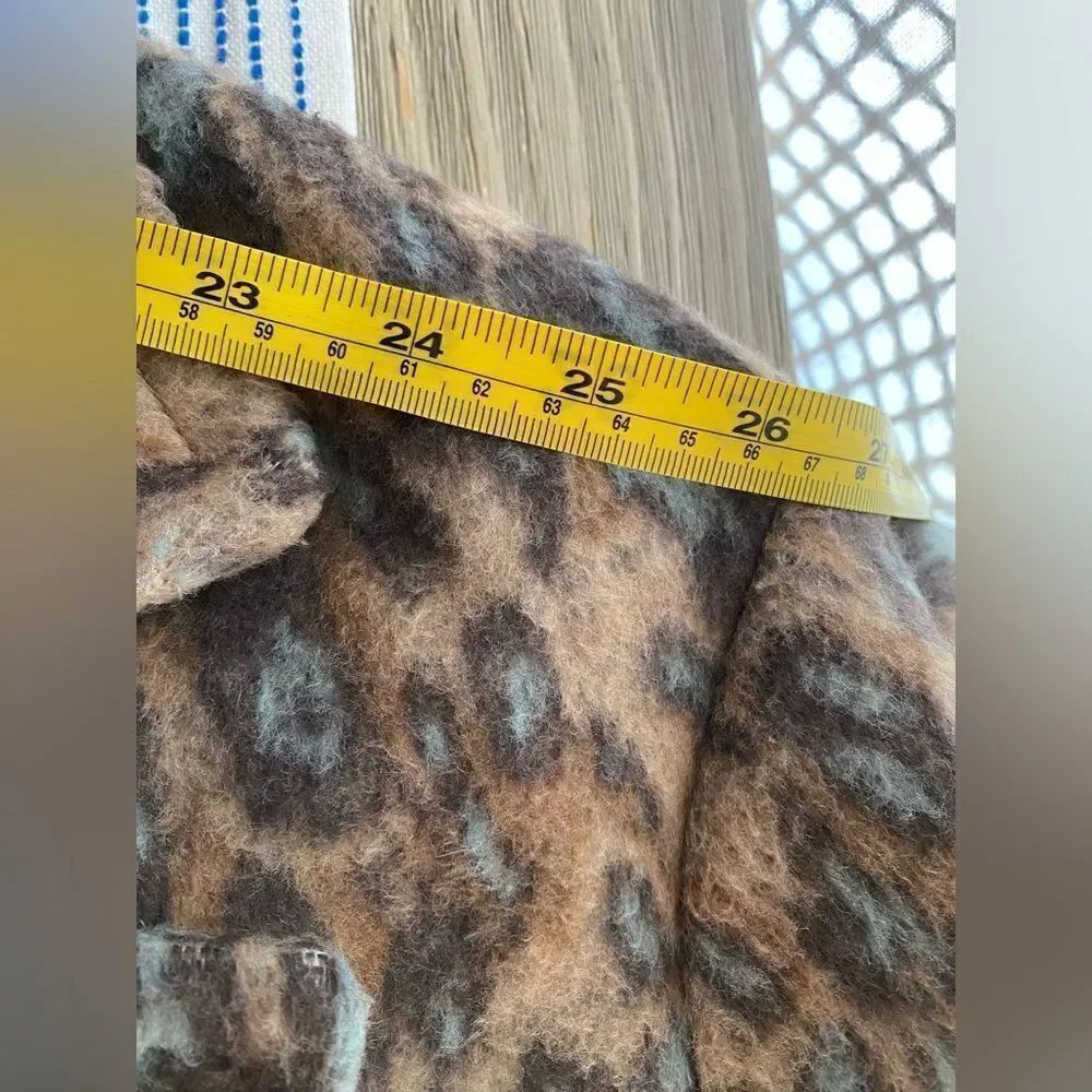 UGG Women's Hattie Long Oversized Coat Animal Print Novelty Size Médium - Picture 17 of 17